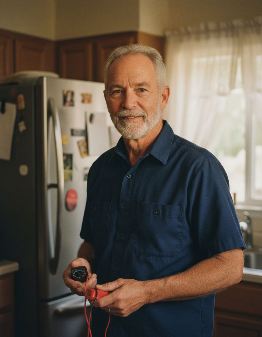 A Torrance appliance repair technician on the job